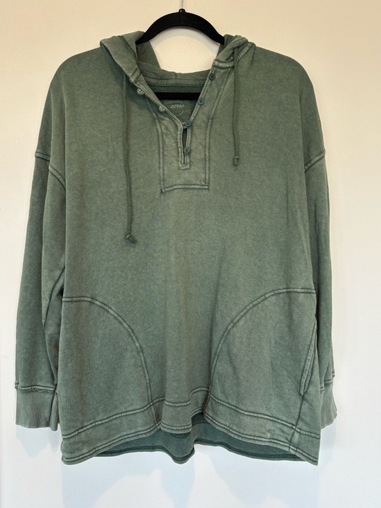 aerie Tops - aerie Sage Green Button Sweatshirt 127